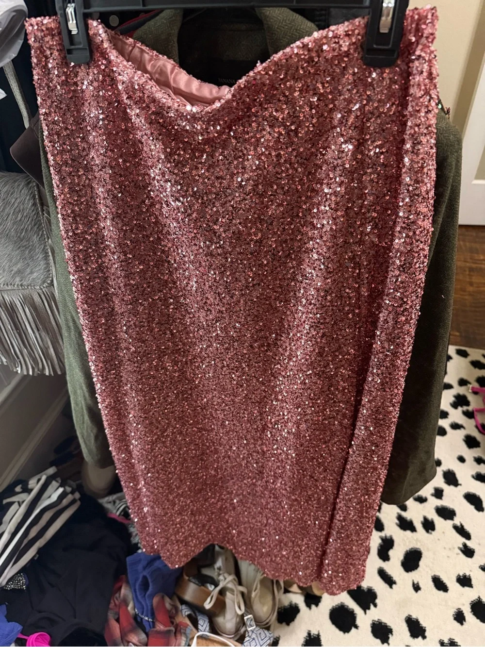 Never Fully Dressed Dorris Pink Sequin Maxi Skirt - Picture 4 of 4